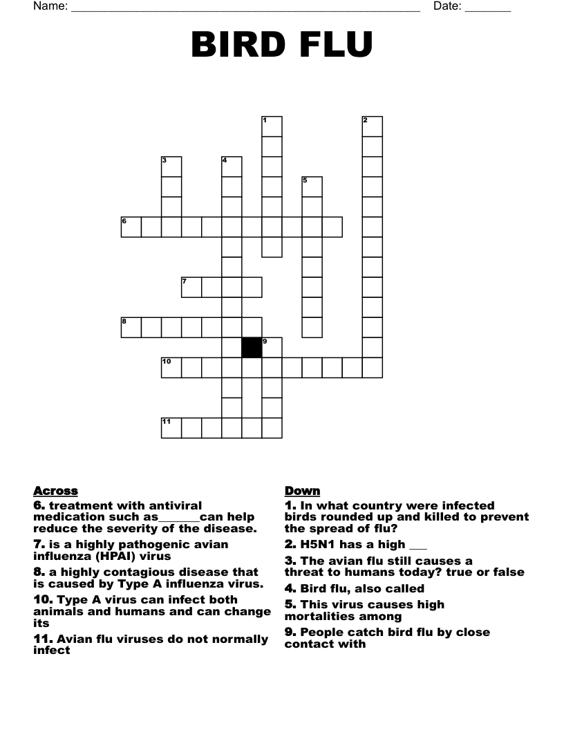 BIRD FLU Crossword