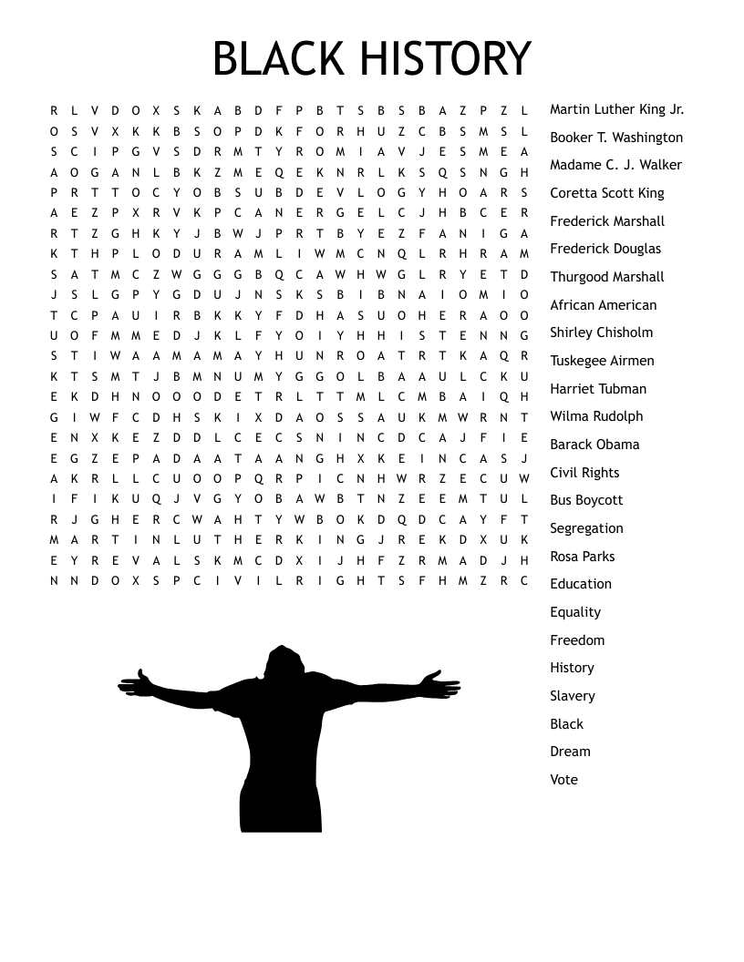 BLACK HISTORY Word Search