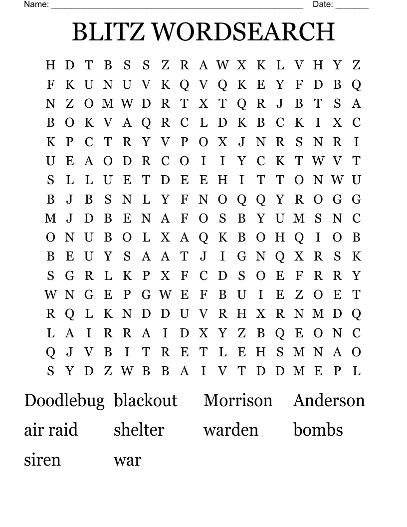 BLITZ WORDSEARCH