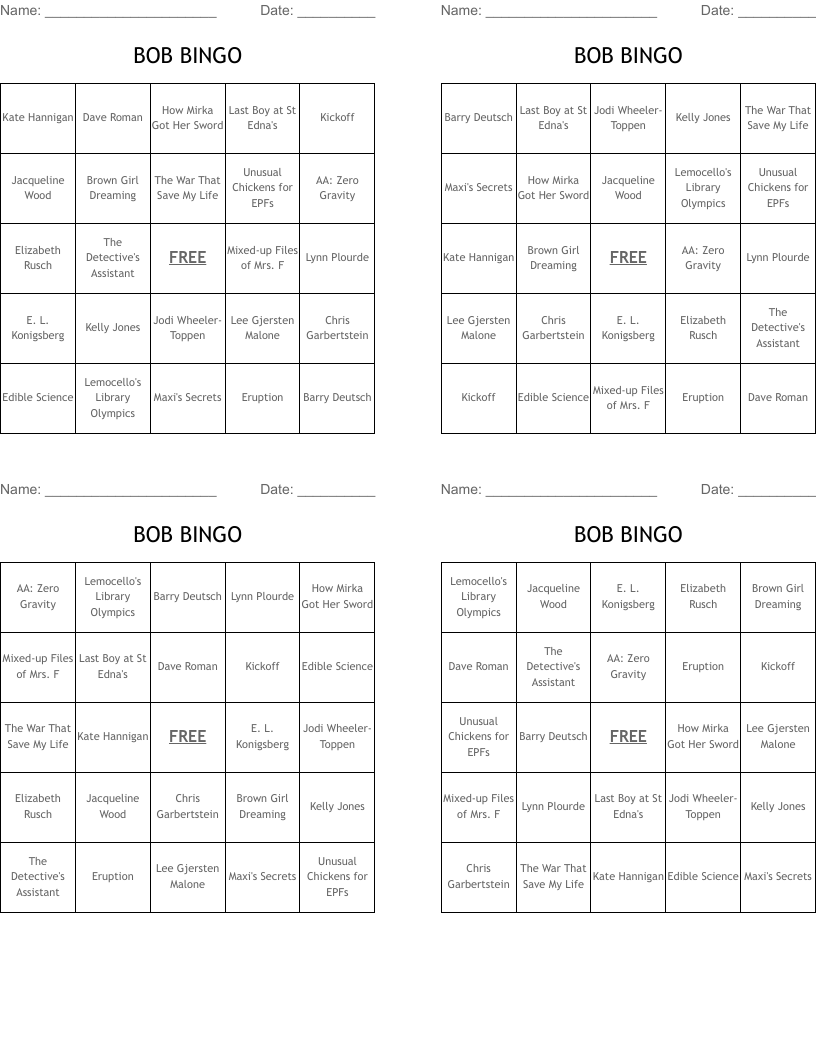 BOB BINGO