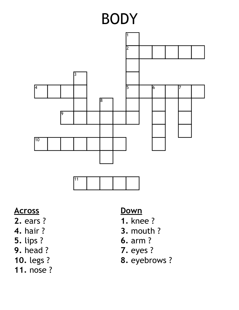 BODY Crossword