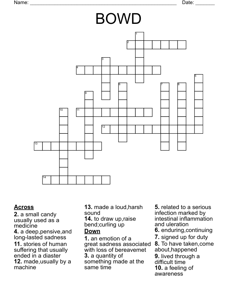 BOWD Crossword