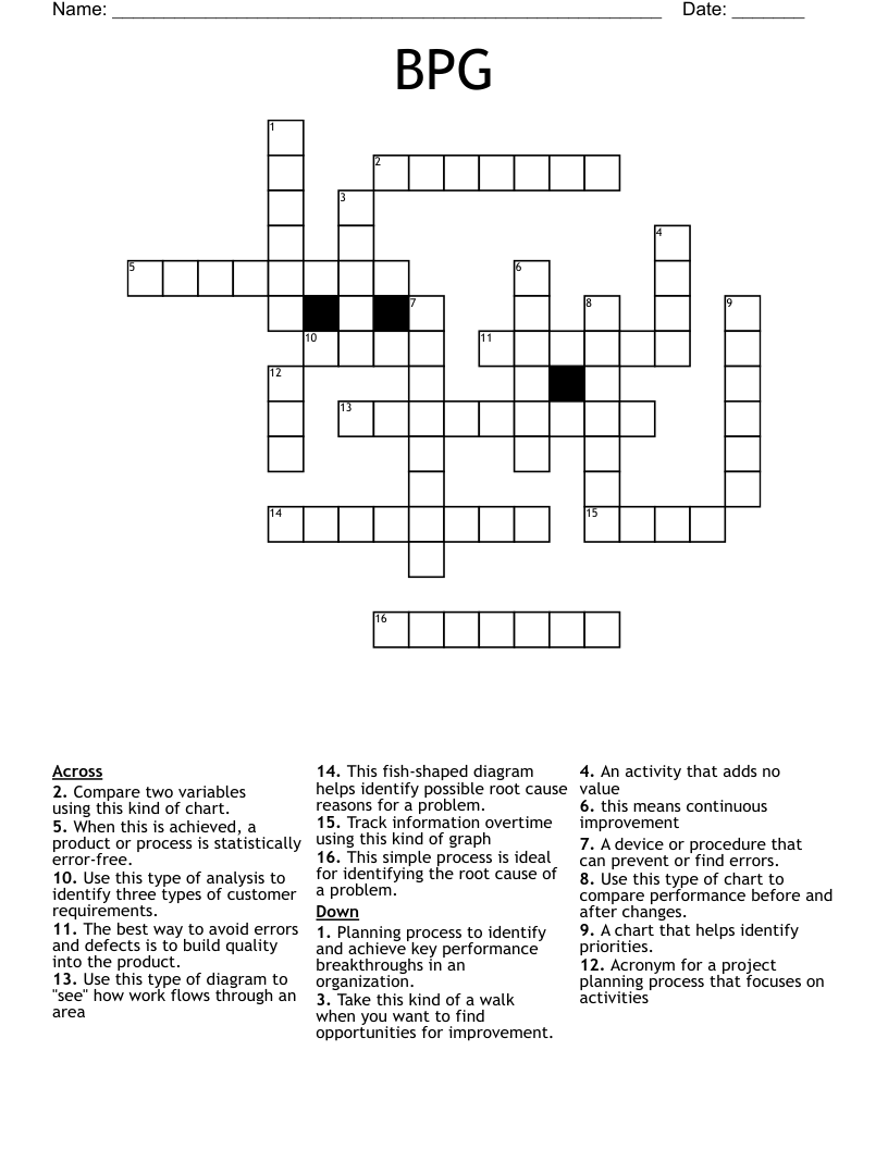 BPG Crossword