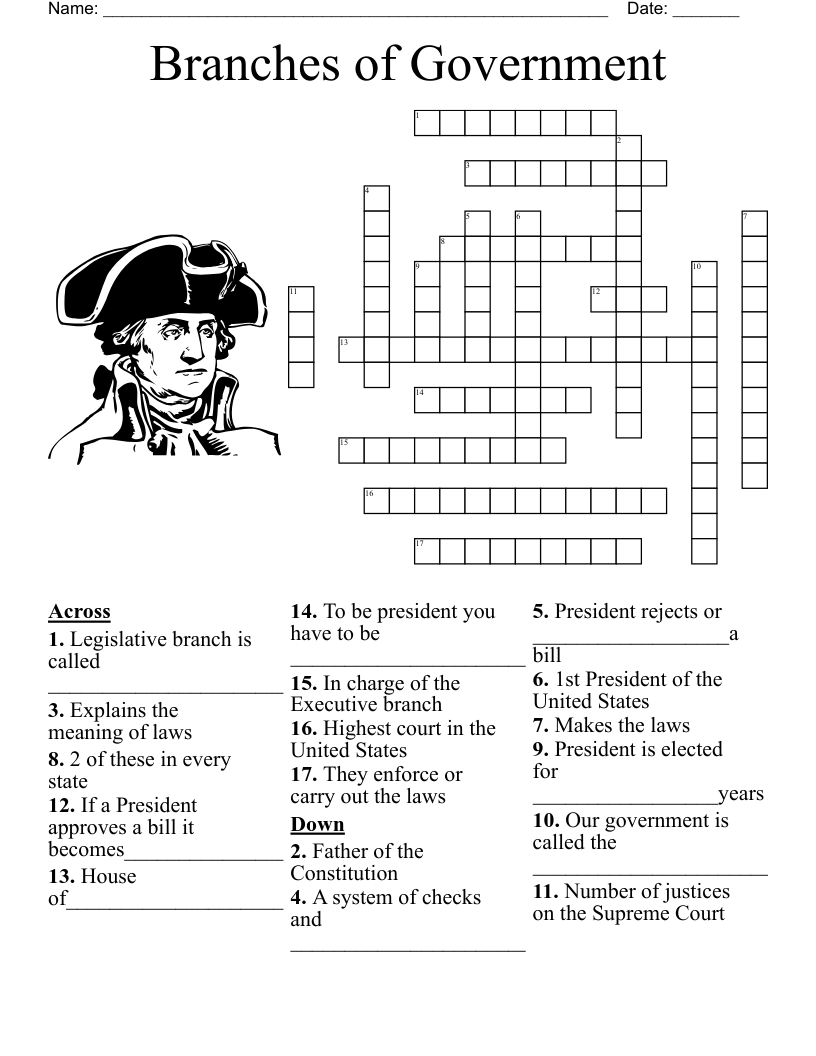 Branches of Government Crossword