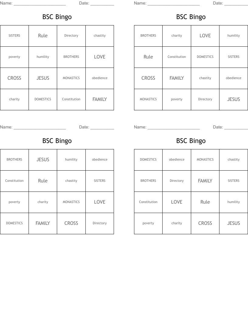 BSC Bingo