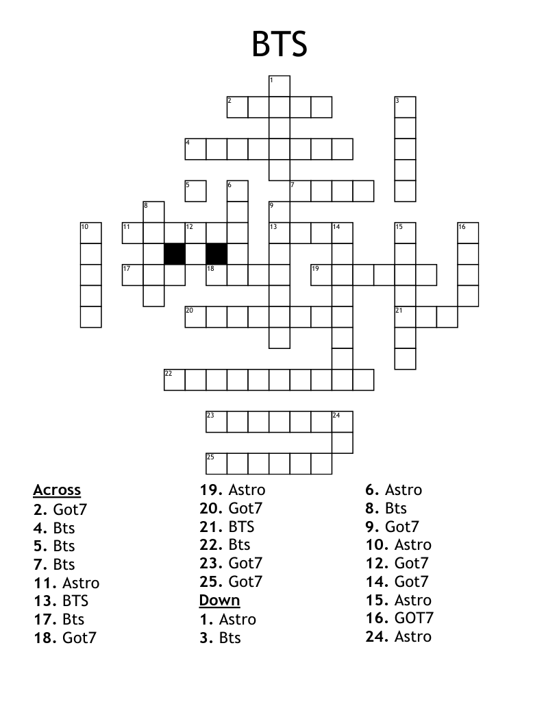 BTS Crossword