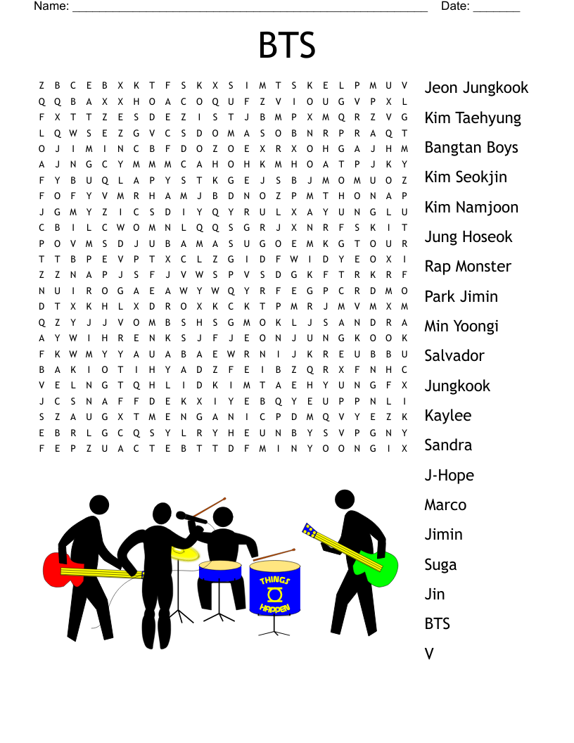 BTS  Word Search