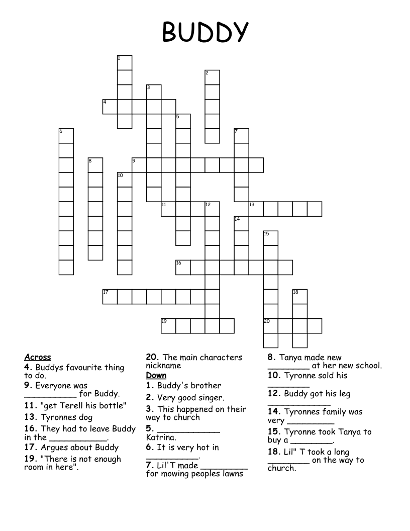 BUDDY Crossword