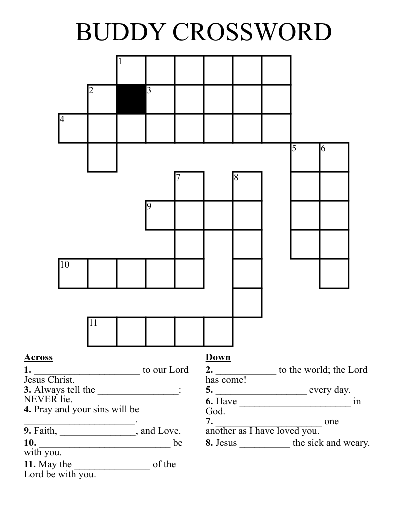 BUDDY CROSSWORD