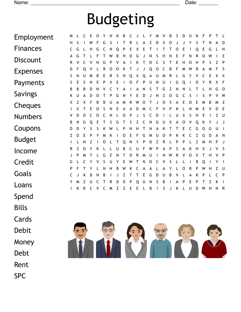 Budgeting Word Search