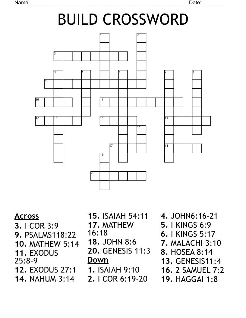 BUILD CROSSWORD