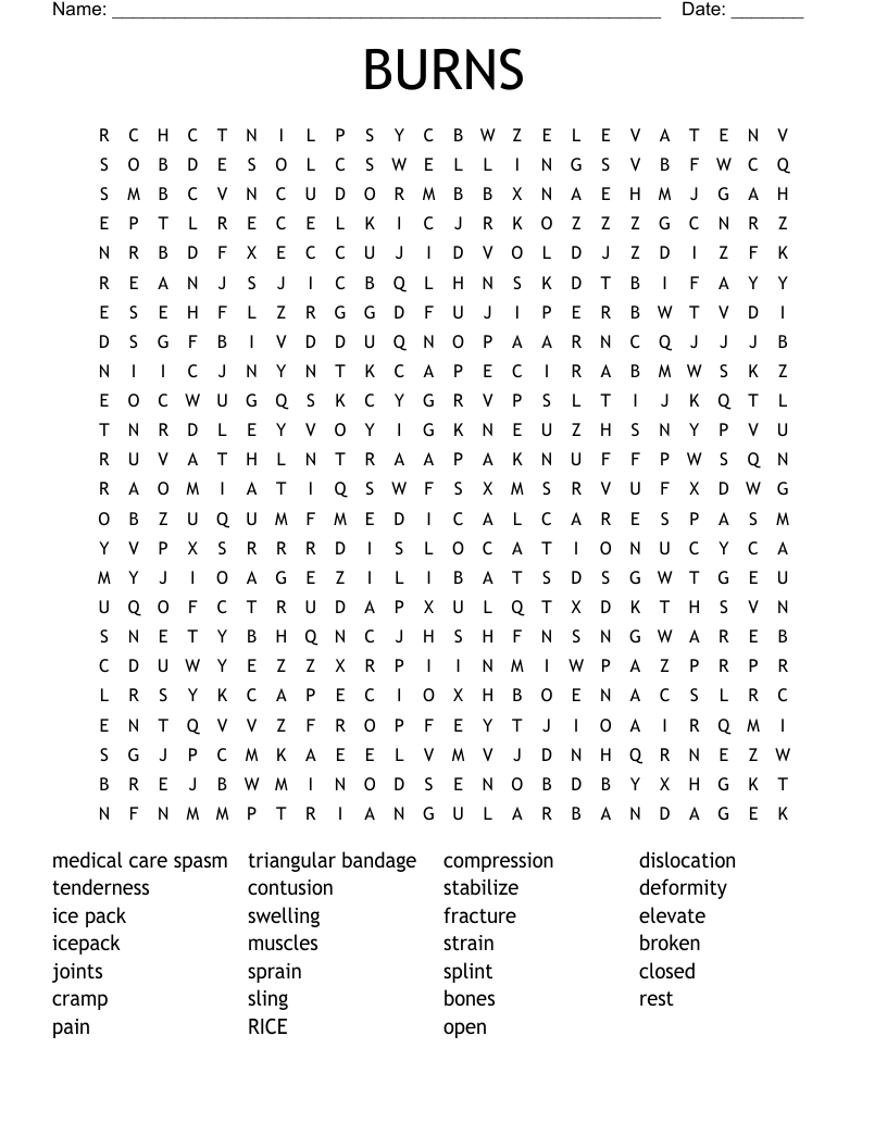 BURNS Word Search