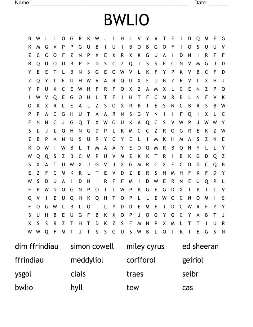 BWLIO Word Search