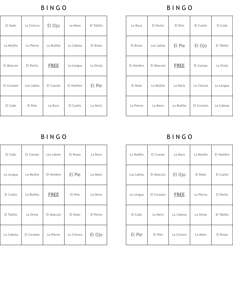 B       I         N        G        O Bingo Cards