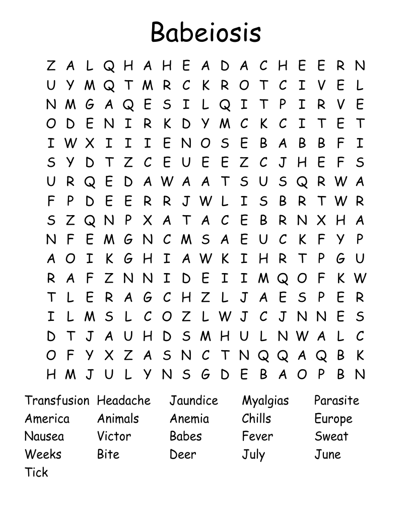 Babeiosis Word Search