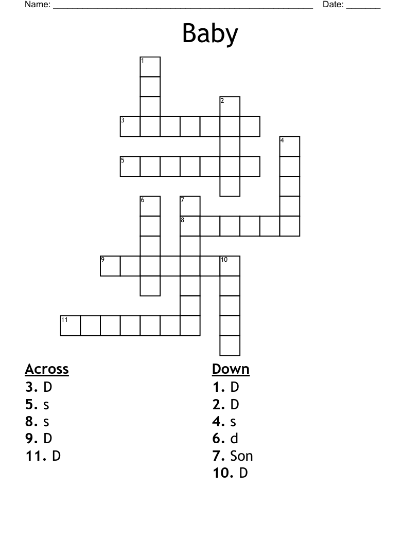 Baby Crossword