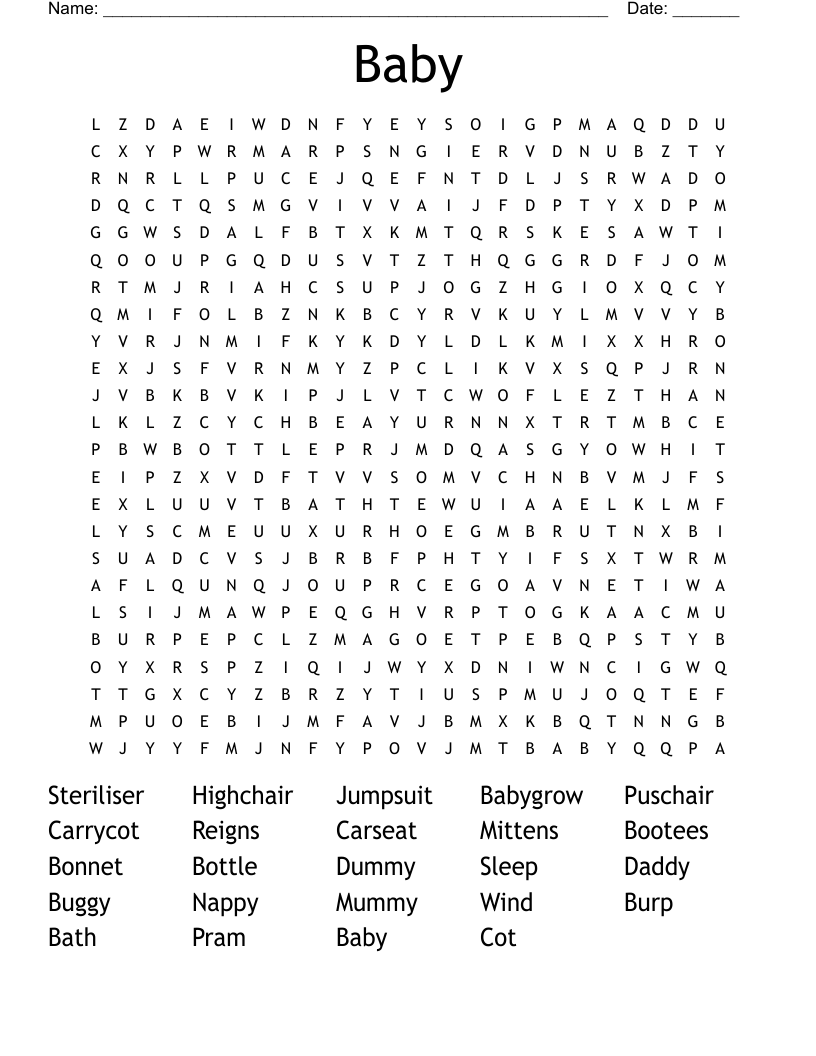 Baby Word Search