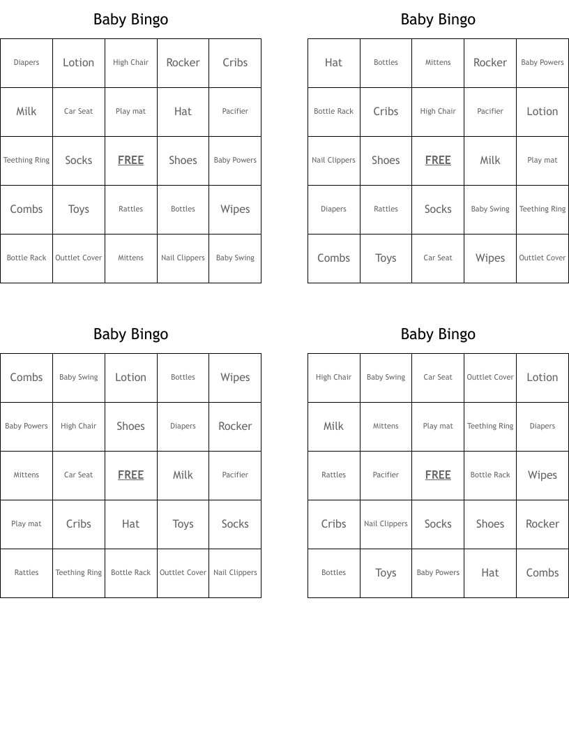 Baby Bingo