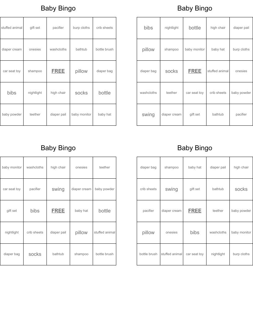 Baby Bingo