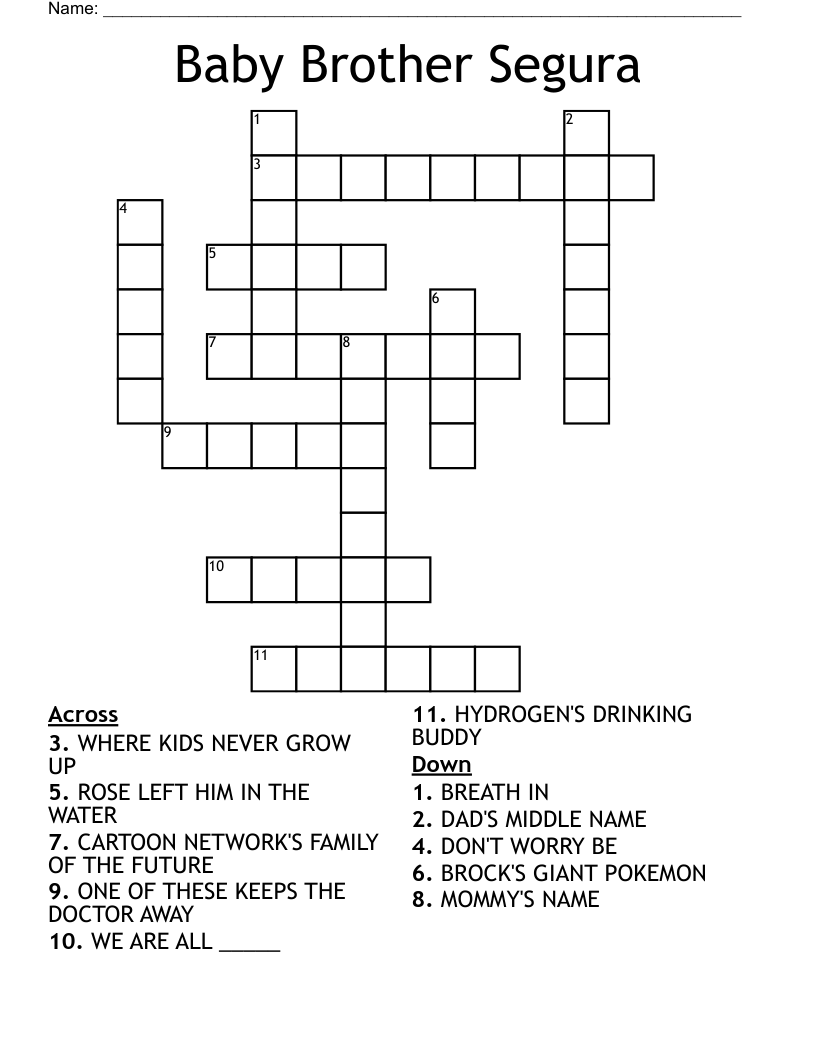 Baby Brother Segura  Crossword