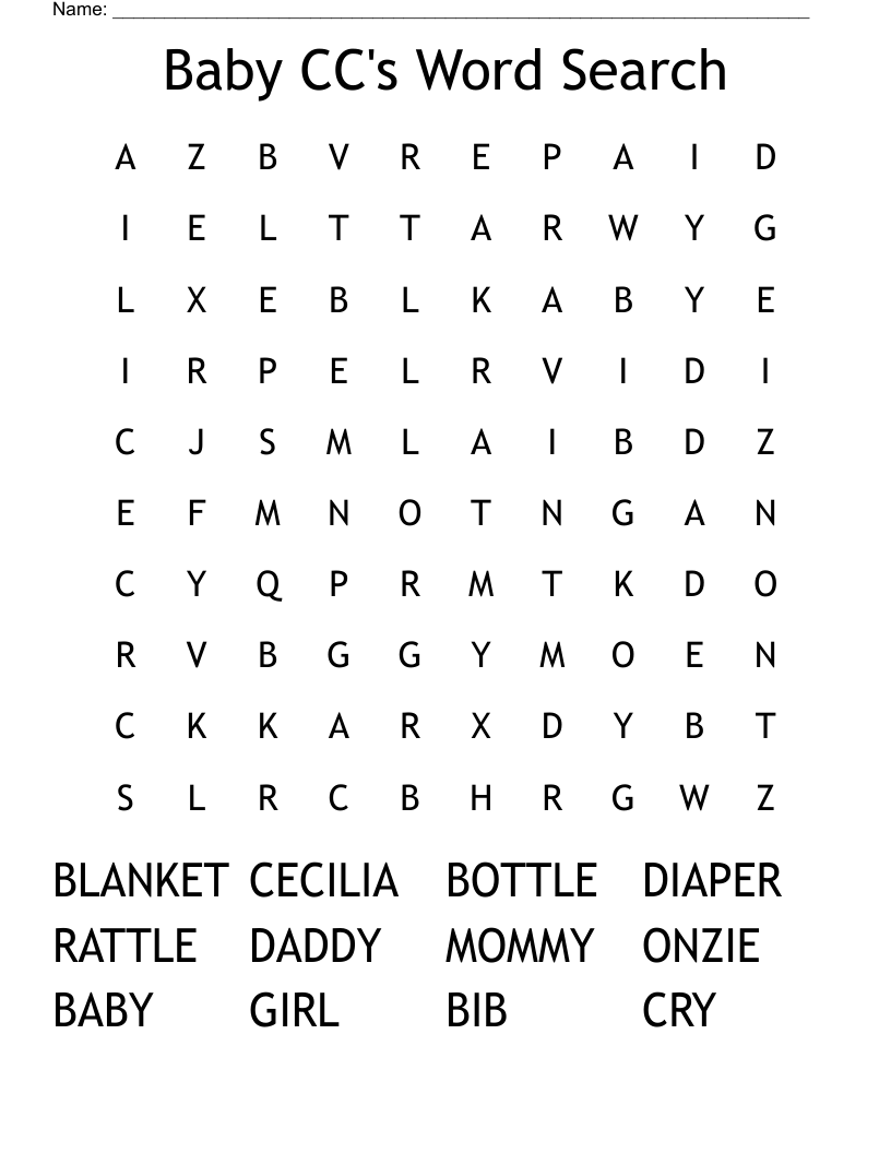 Baby CC's Word Search