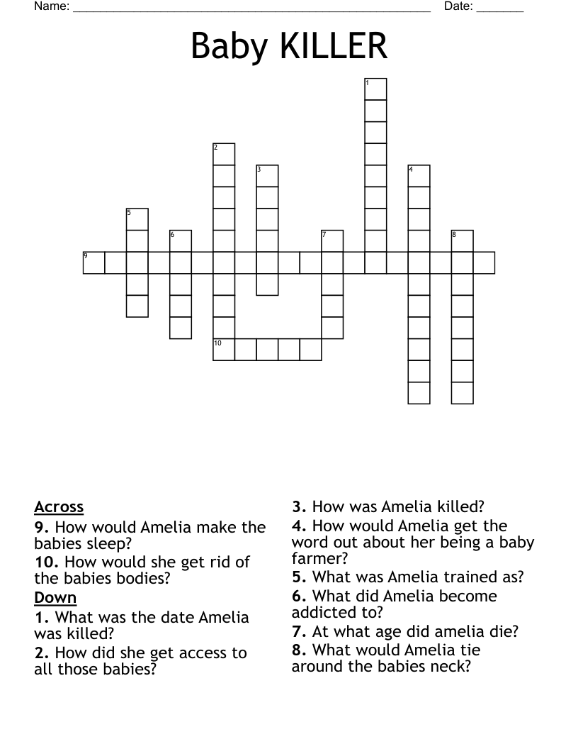 Baby KILLER Crossword