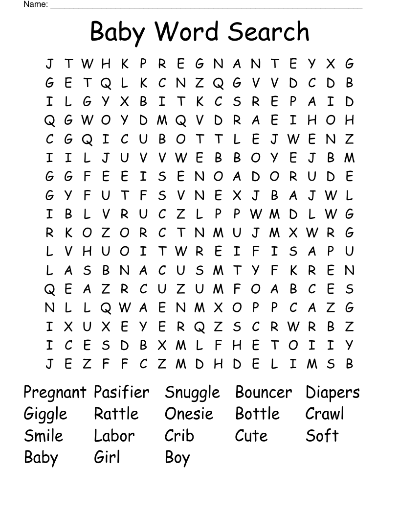 Baby Word Search