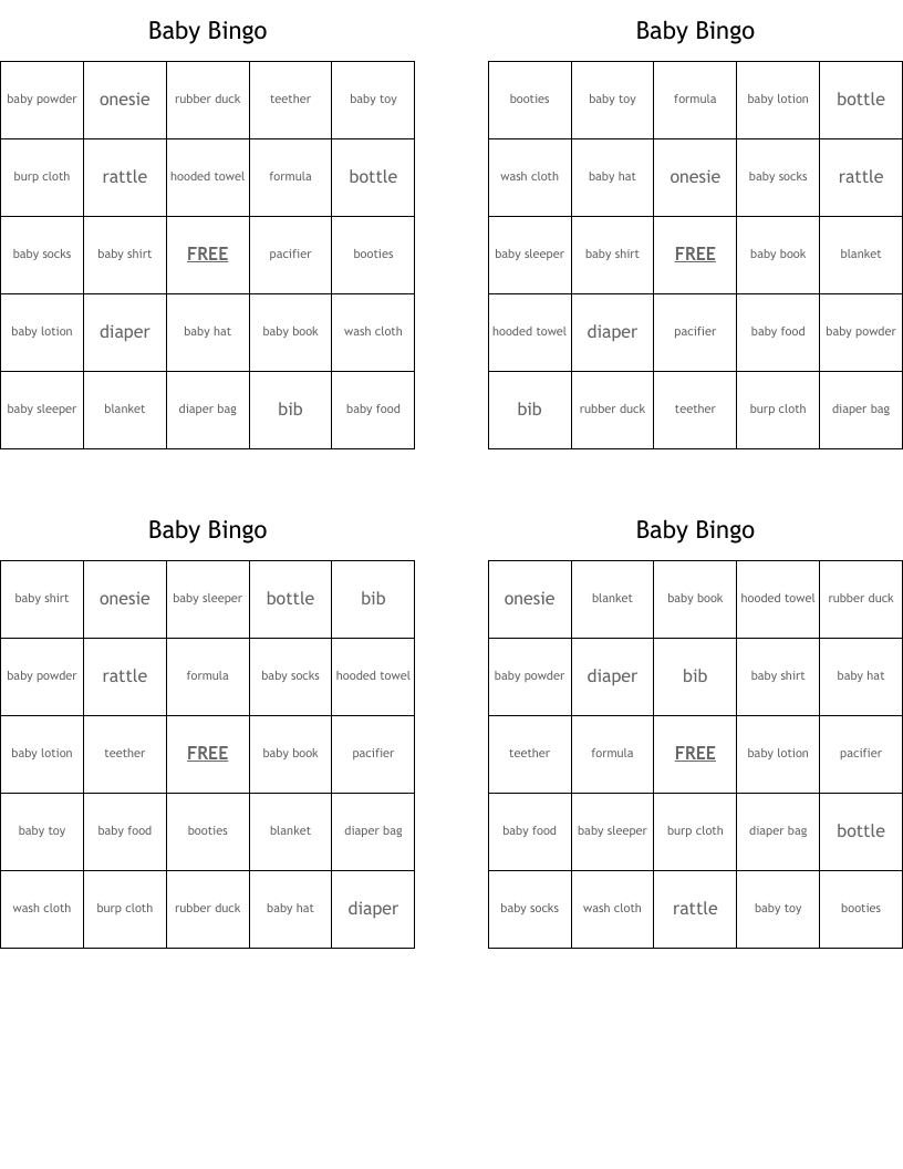 Baby  Bingo