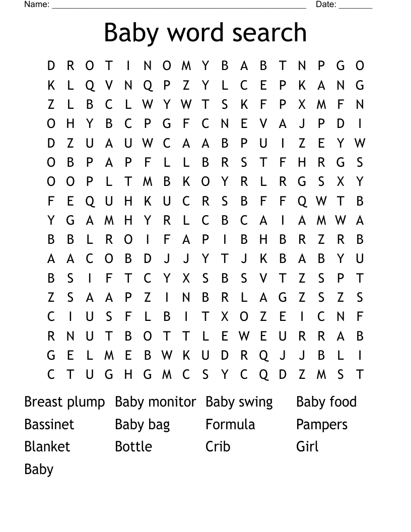 Baby word search