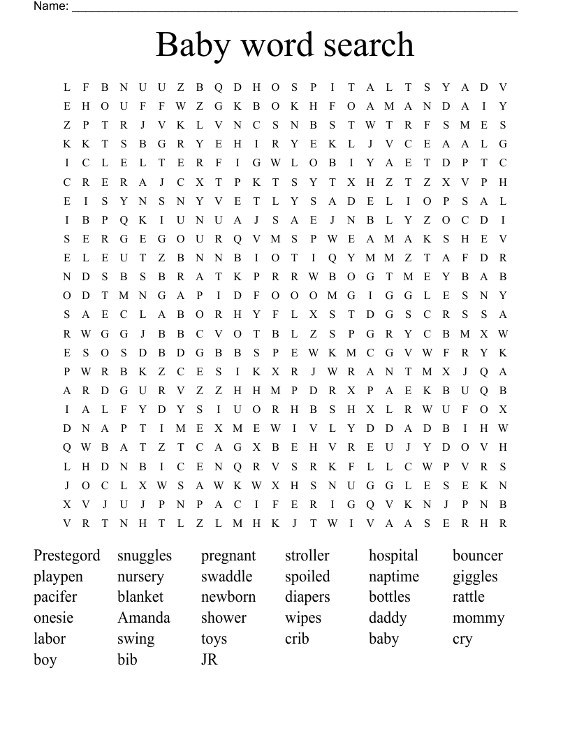 Baby word search