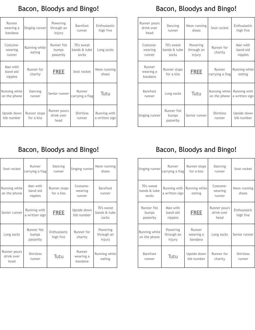 Bacon, Bloodys and Bingo!