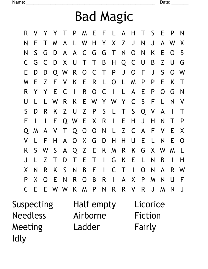 Bad Magic Word Search