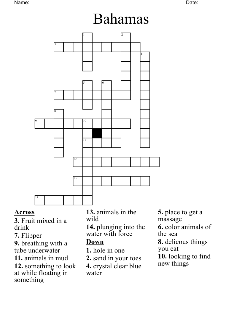 Bahamas Crossword