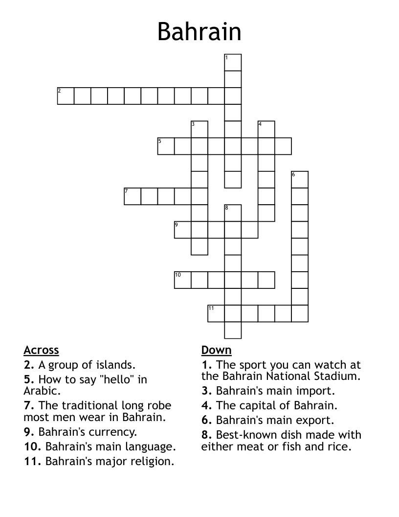 Bahrain Crossword
