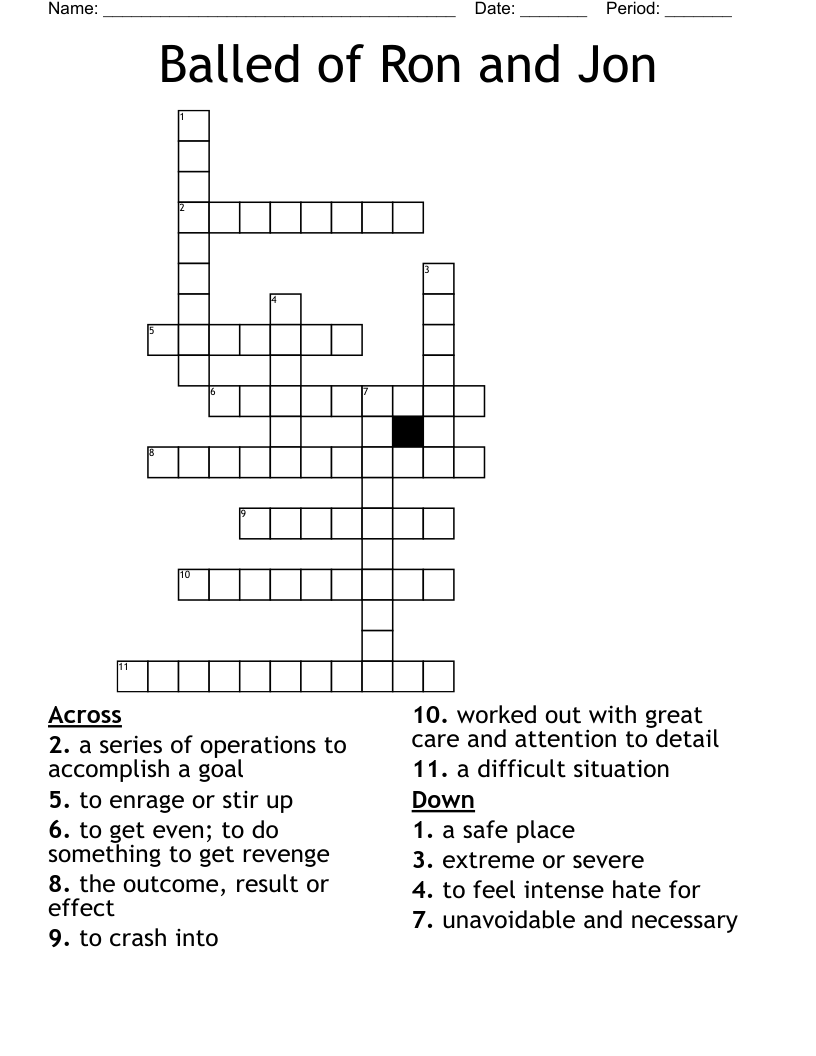 Balled of Ron and Jon Crossword