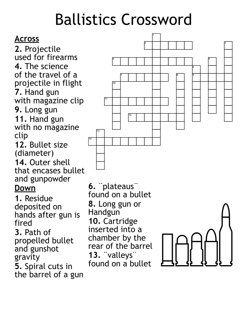 Ballistics Crossword 