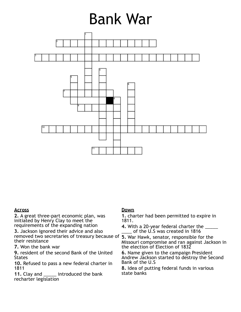 Bank War Crossword