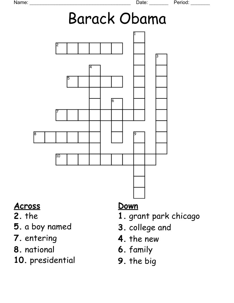 Barack Obama Crossword