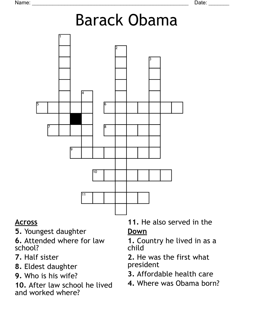 Barack Obama  Crossword