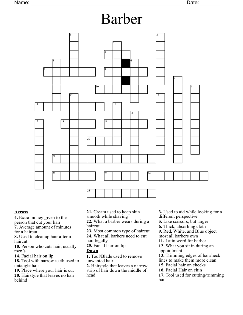 Barber  Crossword