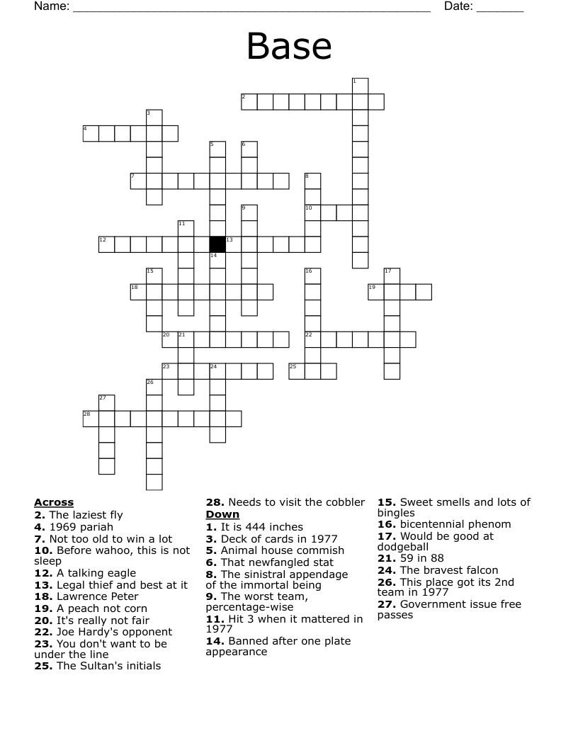 Base Crossword