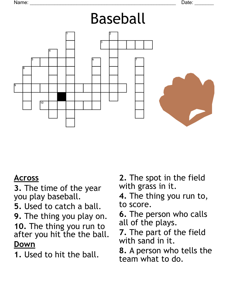 Baseball Crossword