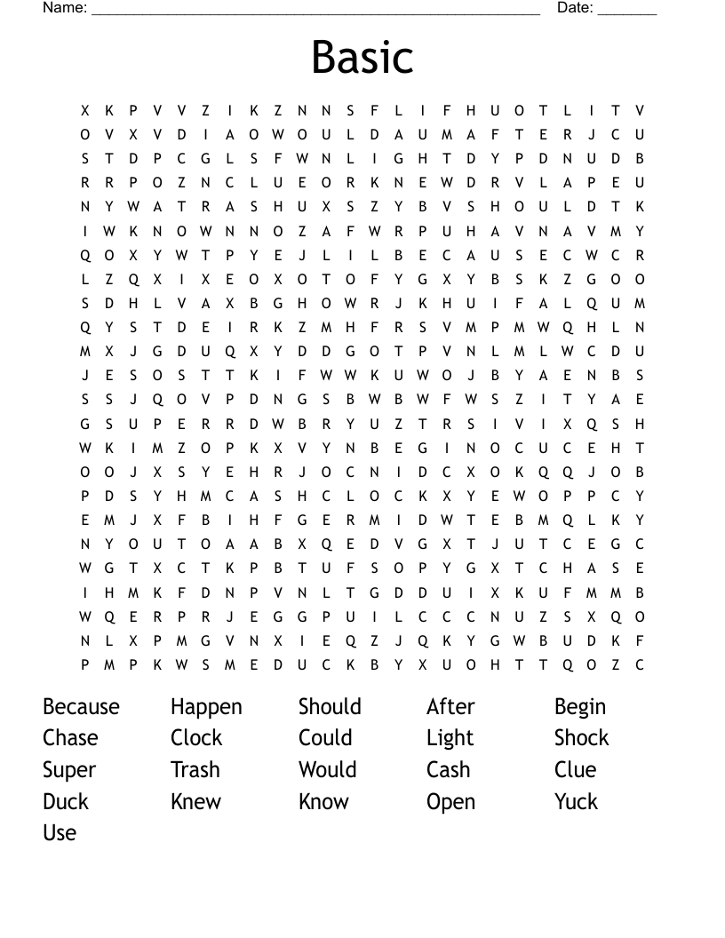 Basic  Word Search