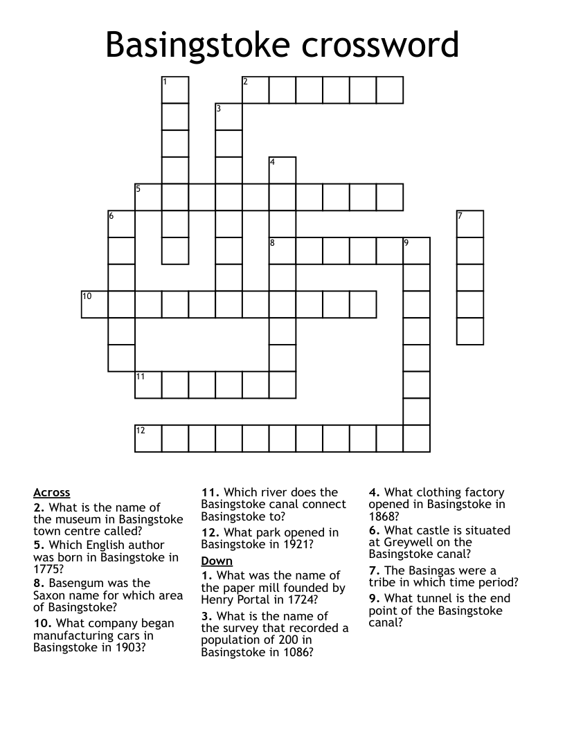 Basingstoke crossword