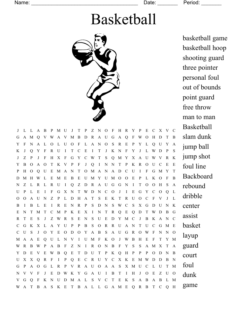 Basketball Word Search