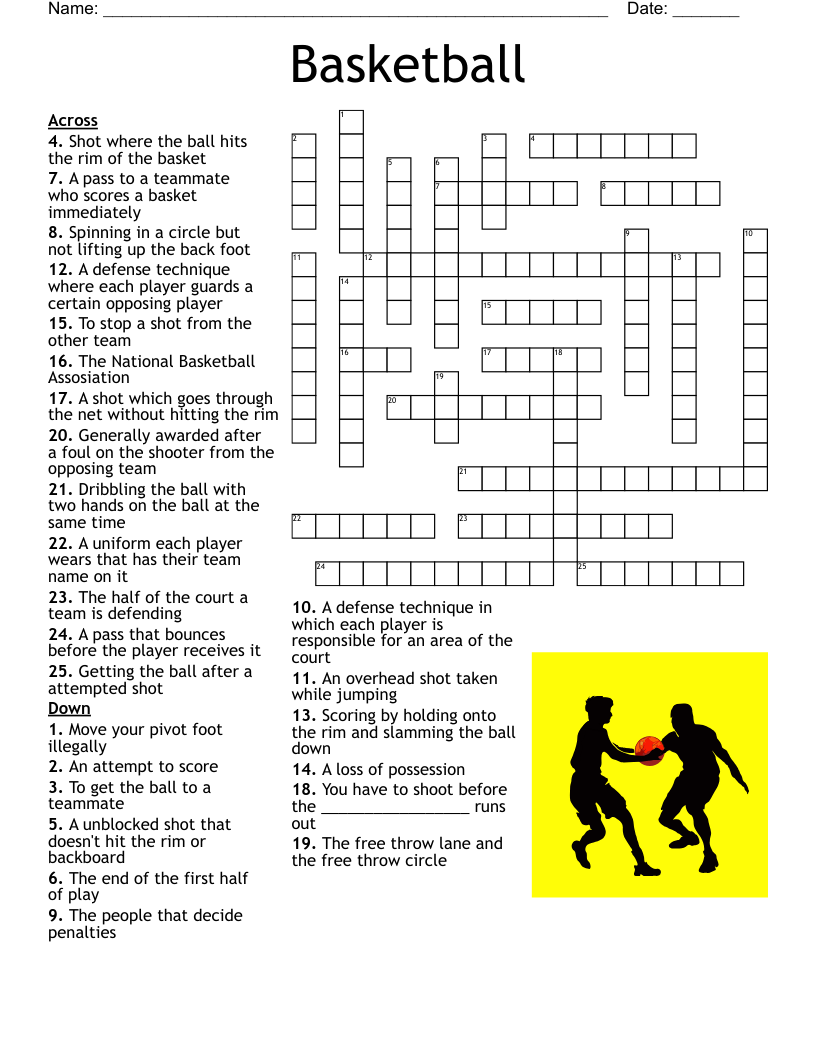 Basketball Crossword