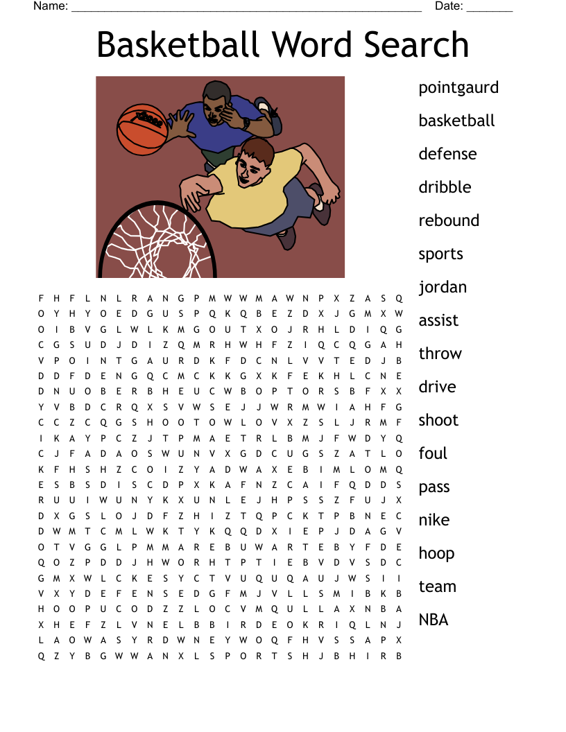 Basketball Word Search