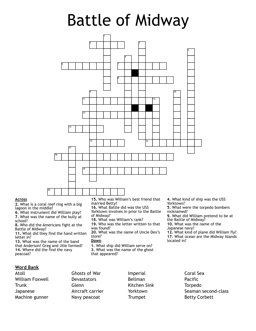Battle of Midway Crossword