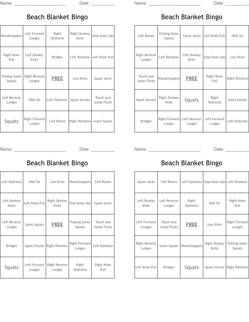 Beach Blanket Bingo