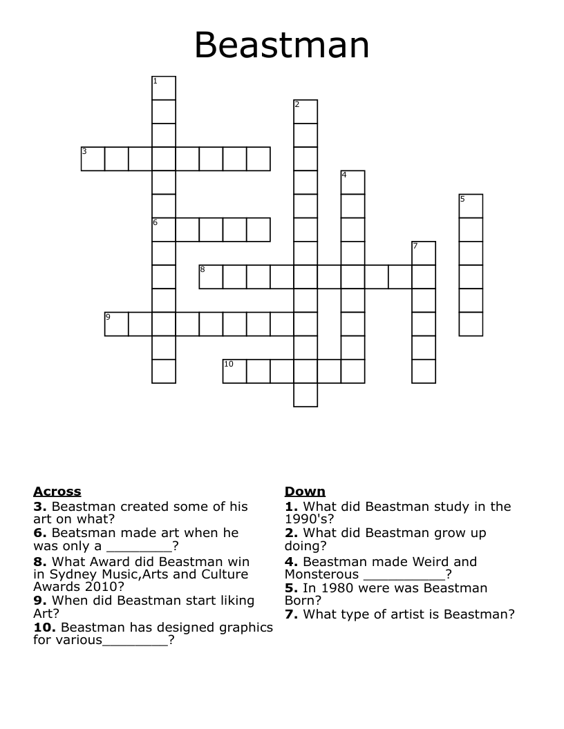 Beastman Crossword